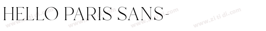 hello paris sans字体转换 hello paris sans字体转换
